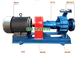 Bơm ly tâm dầu tải nhiệt RY125-80-160 160m3/h, 50m, 22kW, 2900 vòng/phút